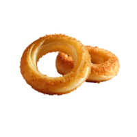 AI generated Onion Ring image isolated on a transparent background PNG photo