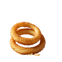 AI generated Onion Ring image isolated on a transparent background PNG photo