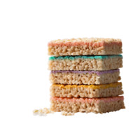 ai gegenereerd rijst- krispies traktatie beeld geïsoleerd Aan een transparant achtergrond PNG foto