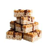 AI generated Rice Krispies Treat image isolated on a transparent background PNG photo