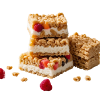 AI generated Rice Krispies Treat image isolated on a transparent background PNG photo