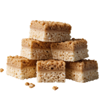 AI generated Rice Krispies Treat image isolated on a transparent background PNG photo