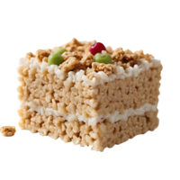 AI generated Rice Krispies Treat image isolated on a transparent background PNG photo