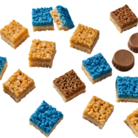 AI generated Rice Krispies Treat image isolated on a transparent background PNG photo