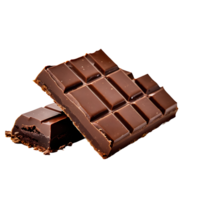 AI generated Chocolate Bars isolated on a transparent background PNG photo