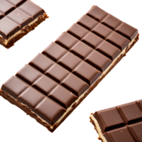 AI generated Chocolate Bars isolated on a transparent background PNG photo