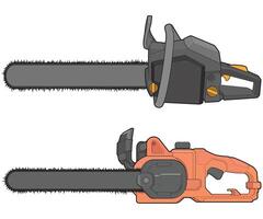 Bundling set of Chainsaw isolated illustration, vector art, Chainsaw vector, petrol chain saw, modern chainsaw, art concept, vector.