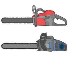 Bundling set of Chainsaw isolated illustration, vector art, Chainsaw vector, petrol chain saw, modern chainsaw, art concept, vector.