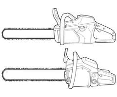 Bundling set of Chainsaw isolated illustration, vector art, Chainsaw vector, petrol chain saw, modern chainsaw, art concept, vector.