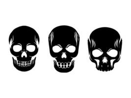 Vector Flat head skull collection