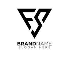 F S logo design vector template