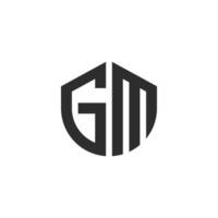 letter gm monogram logo template vector