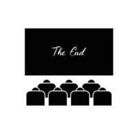 Cinema hall flat vector simple icon isolated on white background. Element for movie, cinema concept. Icon for web design.