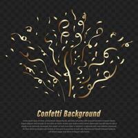 a burst of gold confetti, upwards. on a black background vector