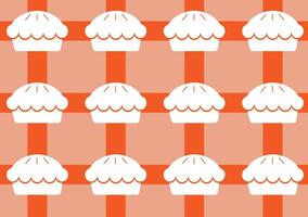 Baking and dessert in trendy geometric style - seamless pattern with icons related to bakery, cafe, cupcakes and logo design templates vector