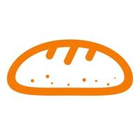 Bread, bun, loaf, bakery logo design in a minimalist style. Fast food icon. Vector illustration.