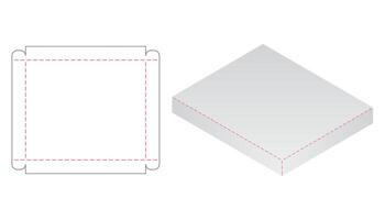 Box packaging die cut template design. 3d mock-up vector