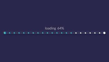 Progress load bar. Indicator of status download. Graphic icons of interface. Neon buttons of speed of upload. Web loaders with percent. Futuristic UI for website, game, internet vector