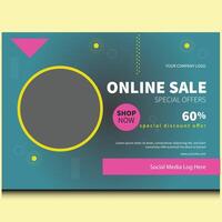 vector online sale banner design