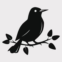 Set of a flock of flying different birds silhouettes Collection of different cartoon black birds on white background. Vector illustration. free