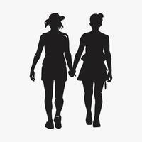 Mother and Baby Silhouette, Mother's Day vector illustration set, white background.