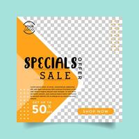 Vector colorful sale social media post design