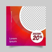 Vector colorful sale social media post design