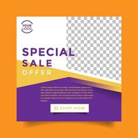 Vector colorful sale social media post design