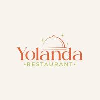 Yolanda Casual Restaurant wordmark typography text logo design icon element vector ,suitable for business cafe restaurant casual