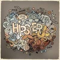 Hipster hand lettering and doodles elements background vector