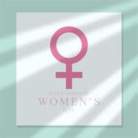 International Woman's Days with female gender sign vector
