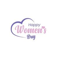 Happy international Women's Days logo design wordmark typograhy icon element vector