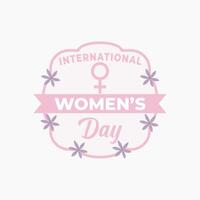 Happy Women's Days Badges Logo design icon flat design stickers element vector