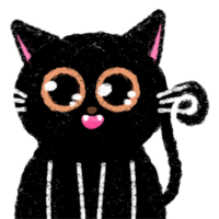 Preto gato png transparente clipart