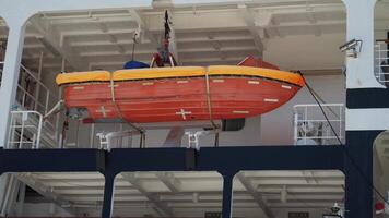 Turkey istanbul 19 june 2023.Cruise ship with the river pilots boat attached. Close up. video