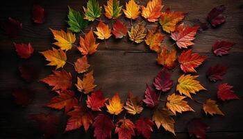 AI generated Autumn vibrant colors decorate the forest with organic beauty generated by AI photo
