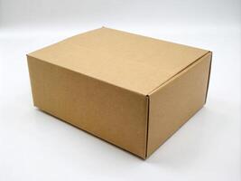 AI generated A Brown Cardboard Box For Mockup photo