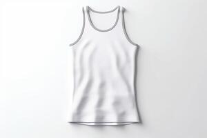 AI generated Blank sleeveless t-shirt mockup, front view photo