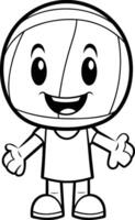 AI generated Basketball Helmet Cartoon Mascot Character. Vector Illustration.
