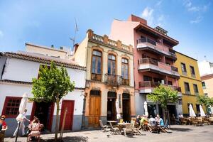 agosto 1, 2019. la Laguna antiguo pueblo centrar en tenerife, canario islas, España foto