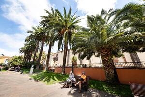 agosto 1, 2019. la Laguna antiguo pueblo centrar en tenerife, canario islas, España foto