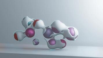 a 3d model of a molecule with different colors video