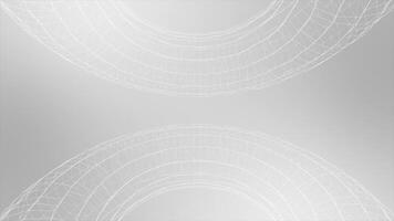 Digital white background with dots and lines, white color simple plexus loop able background video