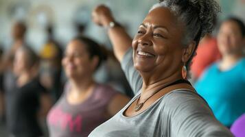 AI generated Community Center Diverse Group Embraces Physical Activities with Strength Resilience and Supportive Interactions photo