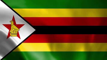 Flag of Zimbabwe. High quality 4K resolution video