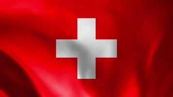 Flag of Switzerland. High quality 4K resolution video