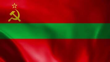 Transnistria flag waving animation, perfect looping, 4K video background, official colors, looping National Transnistria flag animation background 4k best choice and suit for your footage