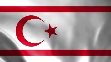 Northern Cyprus Waving Flag. National 3d Northern Cyprus Flag Waving. Northern Cyprus Flag 4k Resolution Background. Northern Cyprus Flag Closeup video