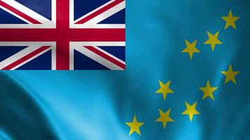 Tuvalu vlag golvend animatie, perfect lus, 4k video achtergrond, officieel kleuren, looping nationaal Tuvalu vlag animatie achtergrond 4k het beste keuze en pak voor uw beeldmateriaal