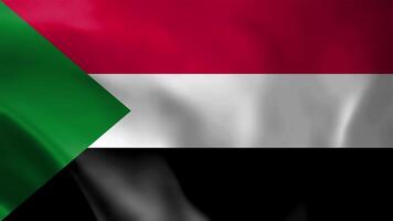 Sudan Flagge winken im das Wind video